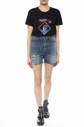 Denim shorts with holes, zdjęcie 2 Denim shorts with holes od Saint Laurent